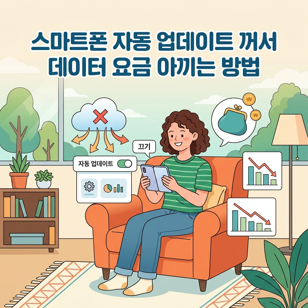 ai thumbnail illustration 스마트폰 자동 업데이트 꺼서 데이터 요금 아끼는 방법 1787730843
