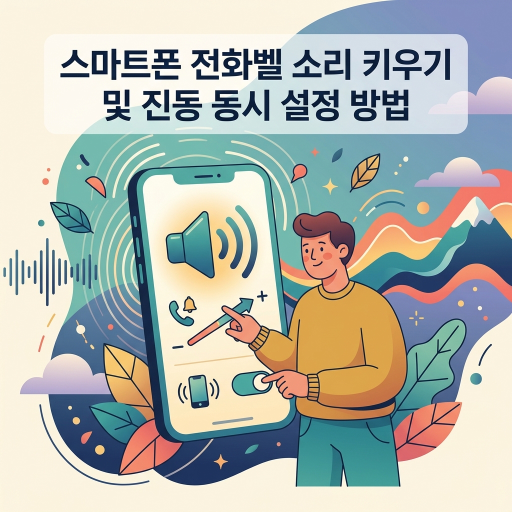 ai thumbnail illustration 스마트폰 전화벨 소리 키우기 및 진동 동시 설정 방법 1787726365