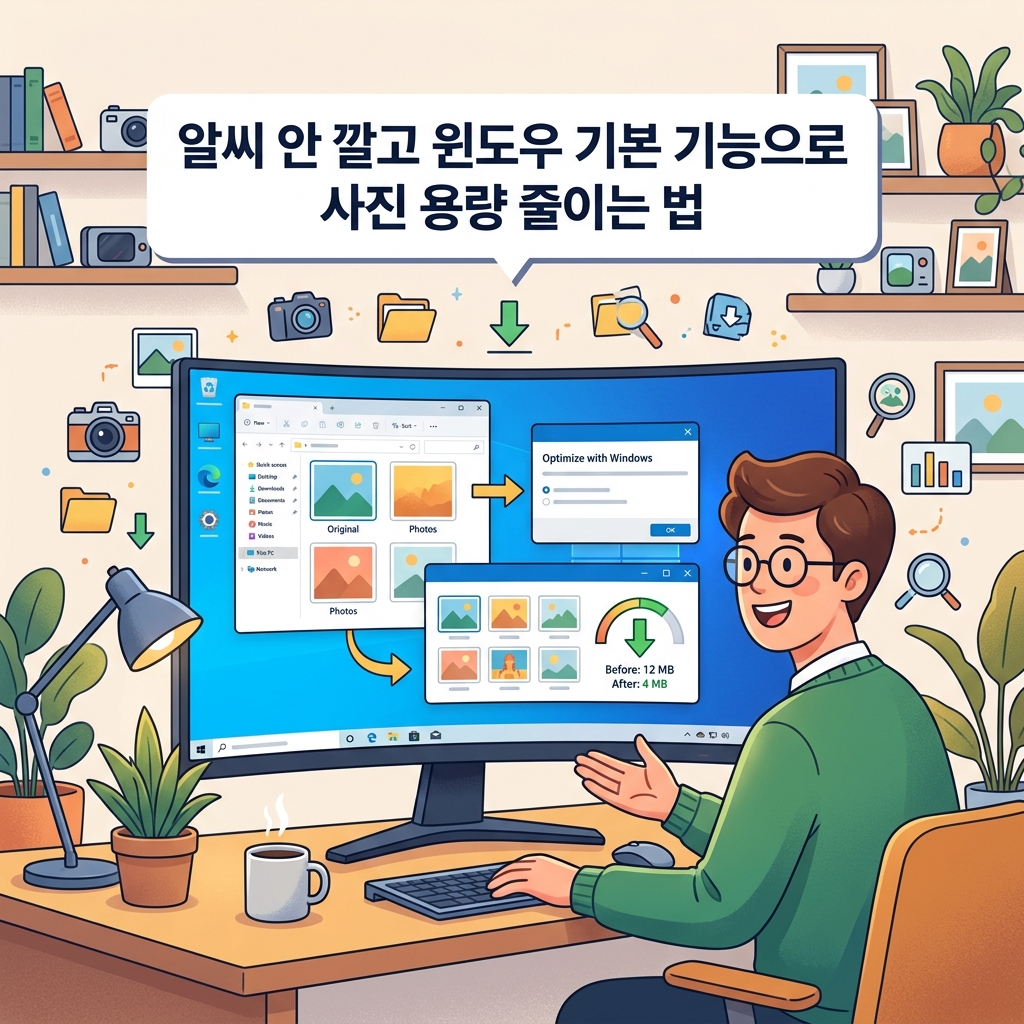 ai thumbnail illustration 알씨 안 깔고 윈도우 기본 기능으로 사진 용량 줄이는 법 1787733324