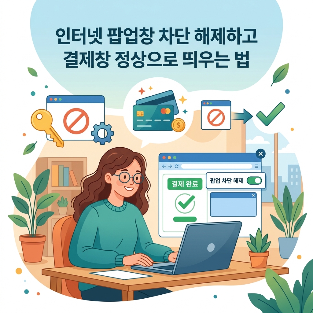 ai thumbnail illustration 인터넷 팝업창 차단 해제하고 결제창 정상으로 띄우는 법 1787738719