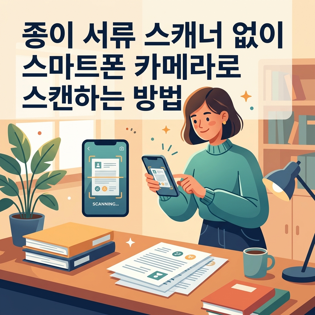 ai thumbnail illustration 종이 서류 스캐너 없이 스마트폰 카메라로 스캔하는 방법 1787735988