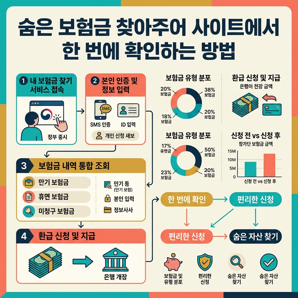 ai thumbnail infographic 숨은 보험금 찾아주어 사이트에서 한 번에 확인하는 방법 1787730420