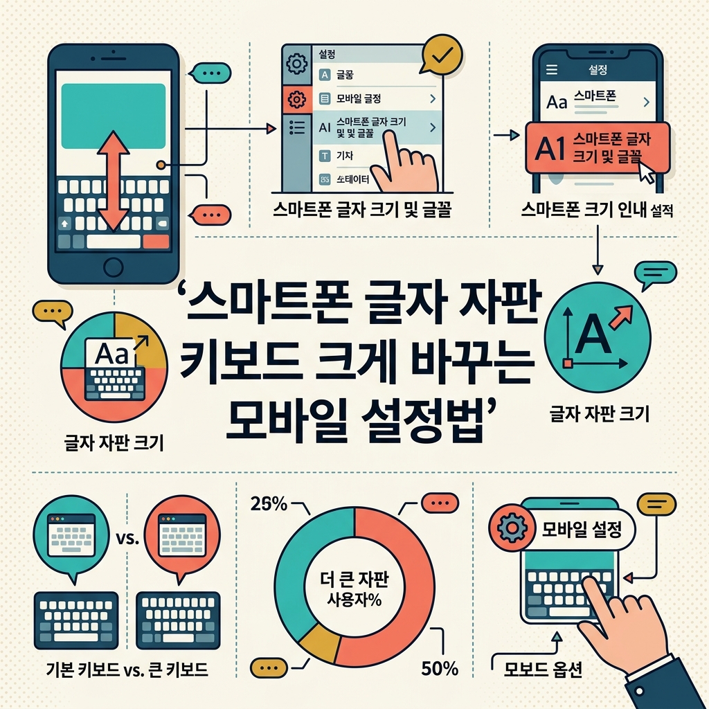 ai thumbnail infographic 스마트폰 글자 자판 키보드 크게 바꾸는 모바일 설정법 1787726458