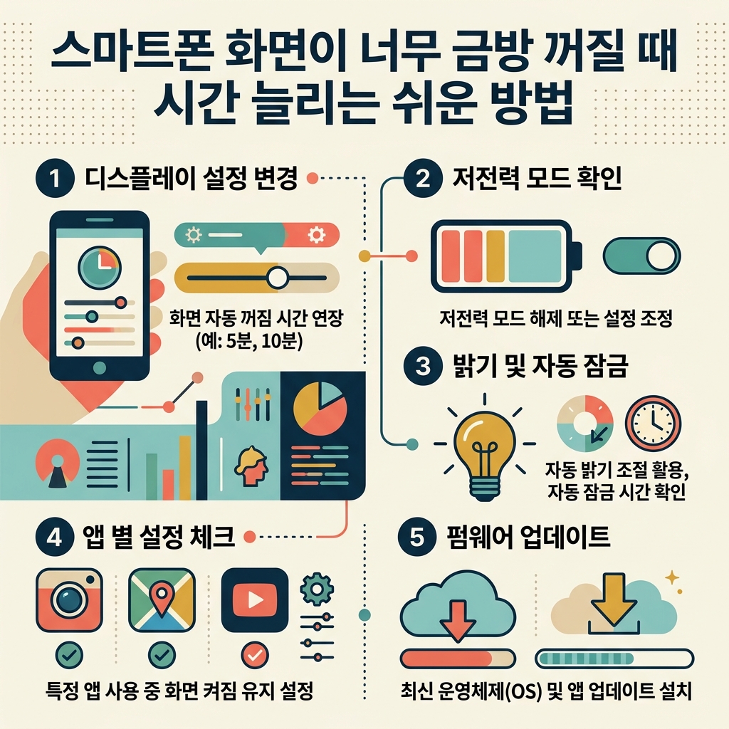 ai thumbnail infographic 스마트폰 화면이 너무 금방 꺼질 때 시간 늘리는 쉬운 방법 1787725568