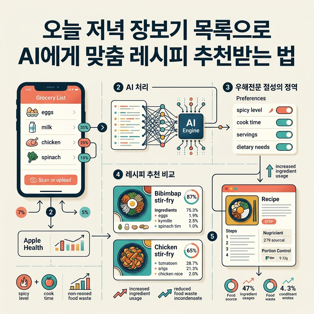 ai thumbnail infographic 오늘 저녁 장보기 목록으로 AI에게 맞춤 레시피 추천받는 법 1787815915
