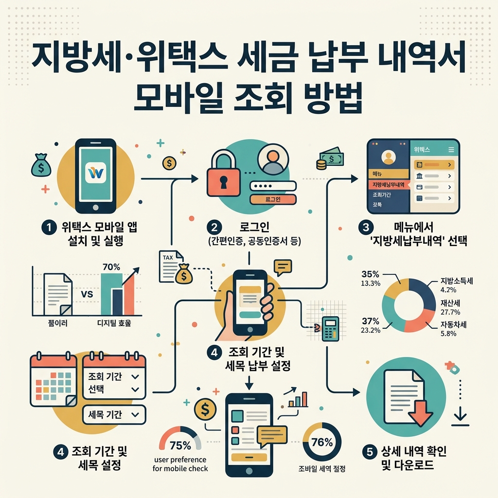 ai thumbnail infographic 지방세·위택스 세금 납부 내역서 모바일 조회 방법 1787728621
