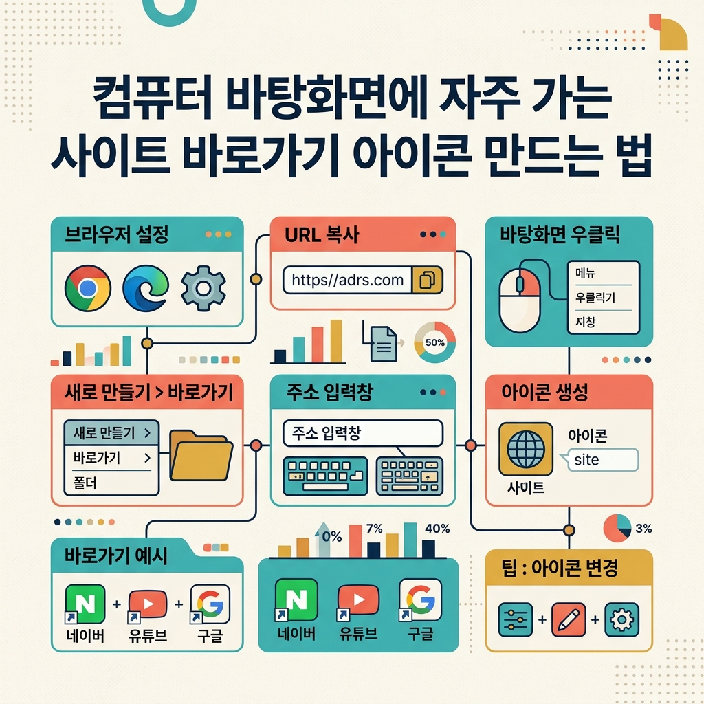 ai thumbnail infographic 컴퓨터 바탕화면에 자주 가는 사이트 바로가기 아이콘 만드는 법 1787733722