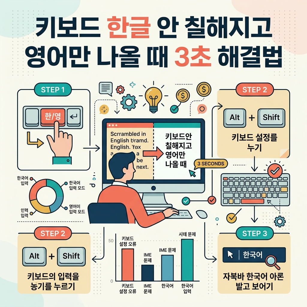 ai thumbnail infographic 키보드 한글 안 칠해지고 영어만 나올 때 3초 해결법 1787733990