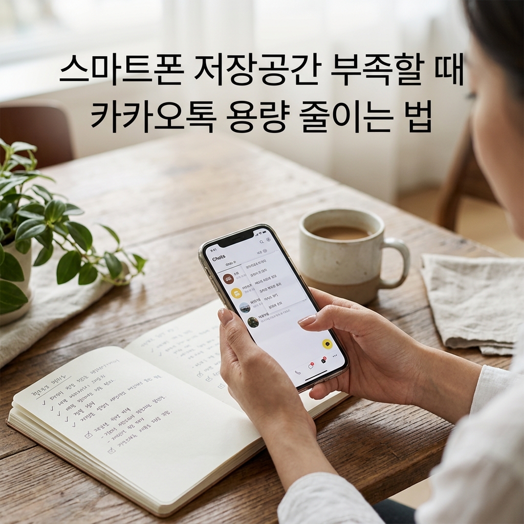 ai thumbnail photography 스마트폰 저장공간 부족할 때 카카오톡 용량 줄이는 법 1787726270