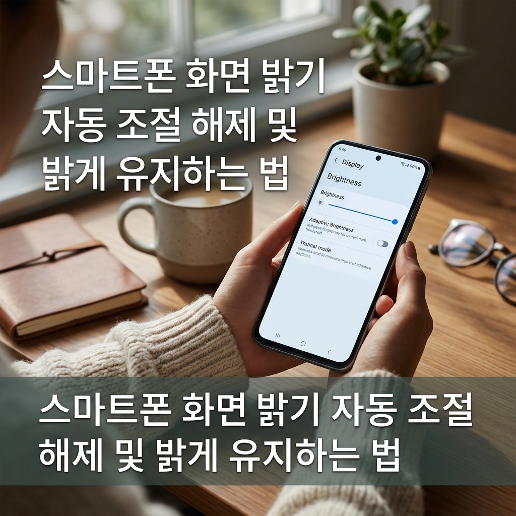 ai thumbnail photography 스마트폰 화면 밝기 자동 조절 해제 및 밝게 유지하는 법 1787727110