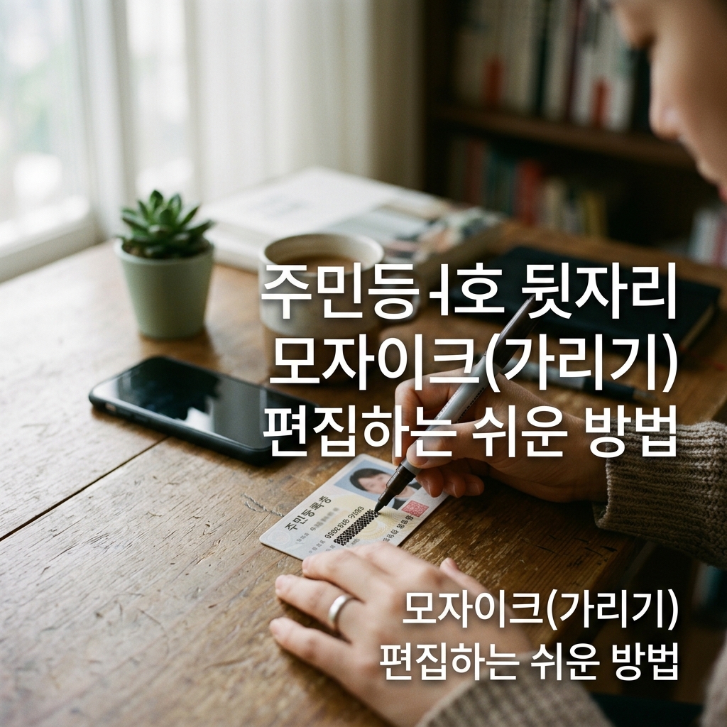 ai thumbnail photography 주민등록번호 뒷자리 모자이크가리기 편집하는 쉬운 방법 1787736079