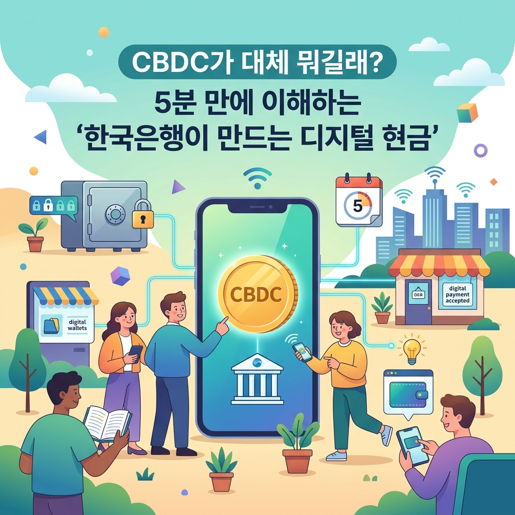 ai thumbnail illustration CBDC가 대체 뭐길래 5분 만에 이해하는 한국은행이 만드는 디지털 현금 1788691473