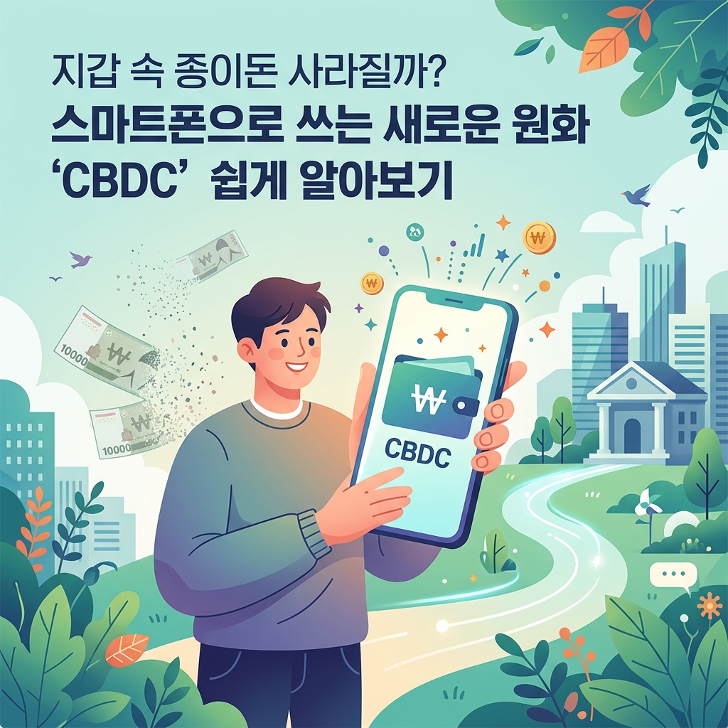 ai thumbnail illustration 지갑 속 종이돈 사라질까 스마트폰으로 쓰는 새로운 원화 CBDC 쉽게 알아보기 1788691626