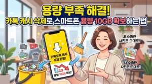 용량 부족 해결! 카카오톡 캐시 삭제로 스마트폰 용량 10GB 확보하는 법 4 카톡용량부족